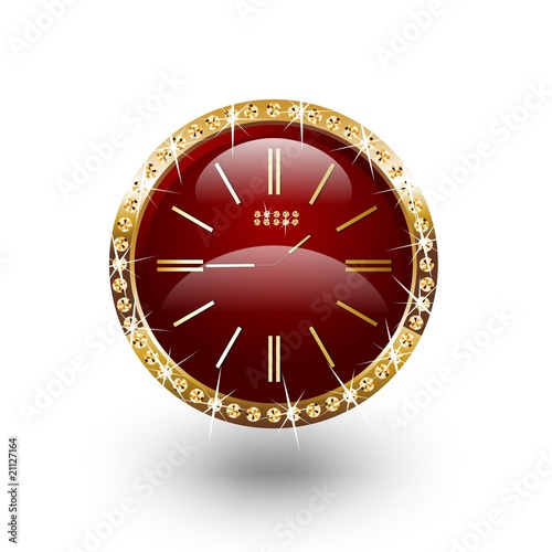 BOTON RELOJ BRILLANTES