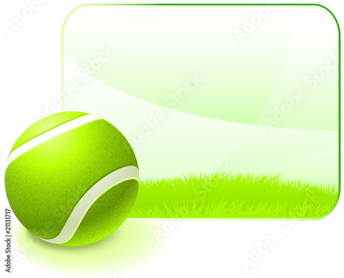 Tennis Ball with Blank Nature Frame