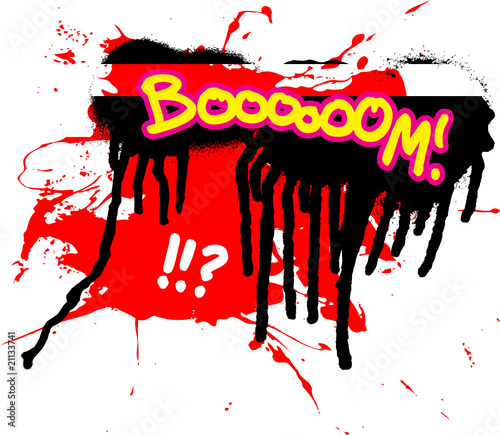 Comic splash explosion, vector illustration