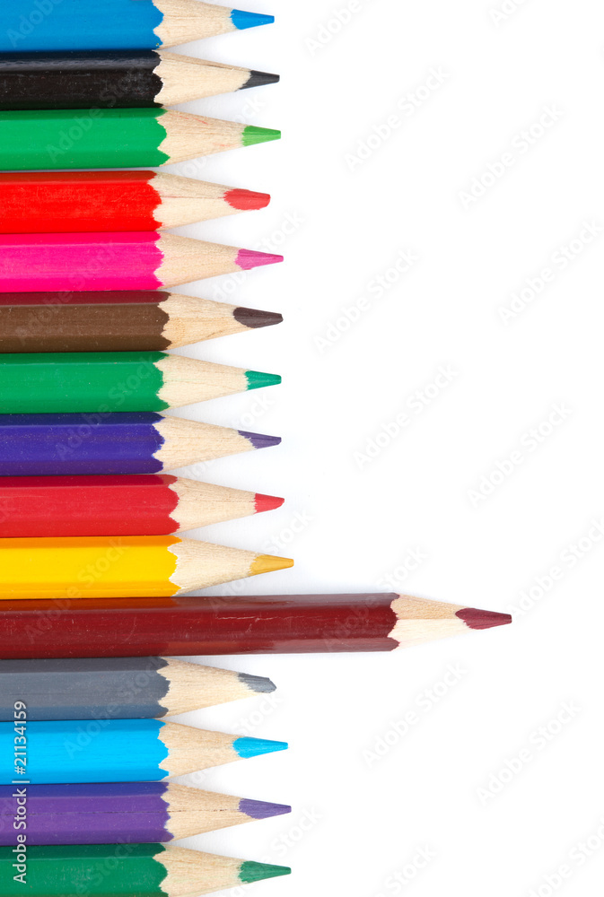 Assortment of coloured pencils Assortment of coloured pencils