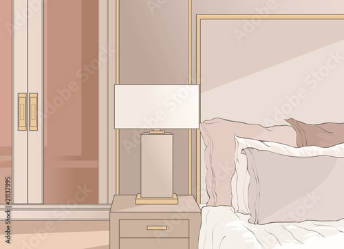 master bedroom in beige