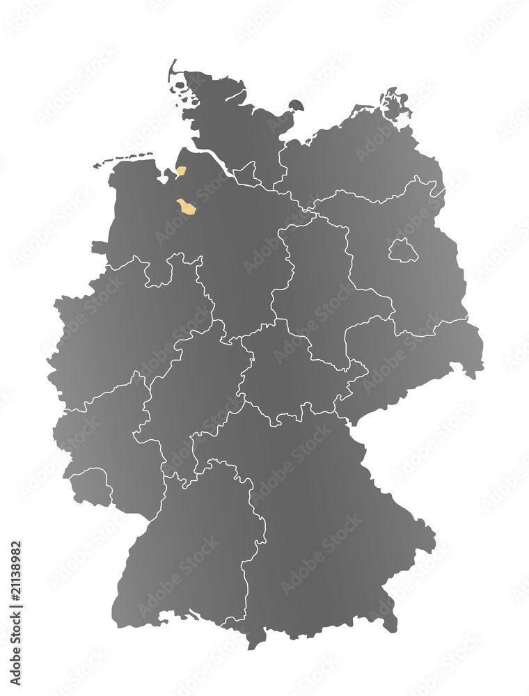 Deutschlandkarte Bremen