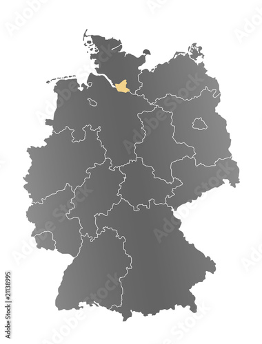 Deutschlandkarte Hamburg