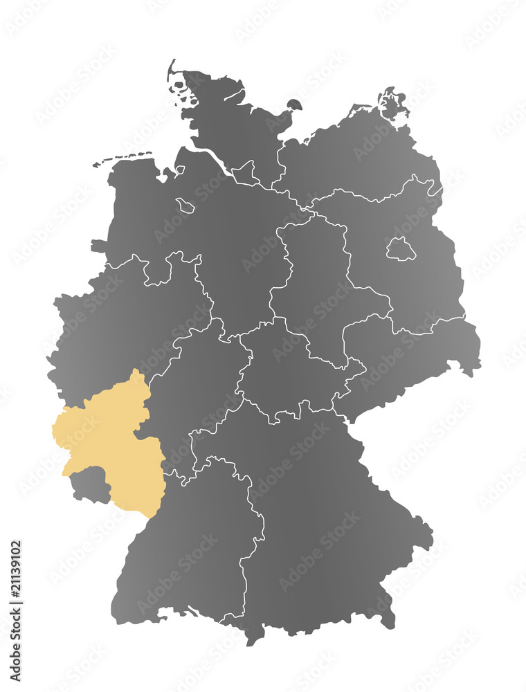 Deutschlandkarte Rheinland-Pfalz