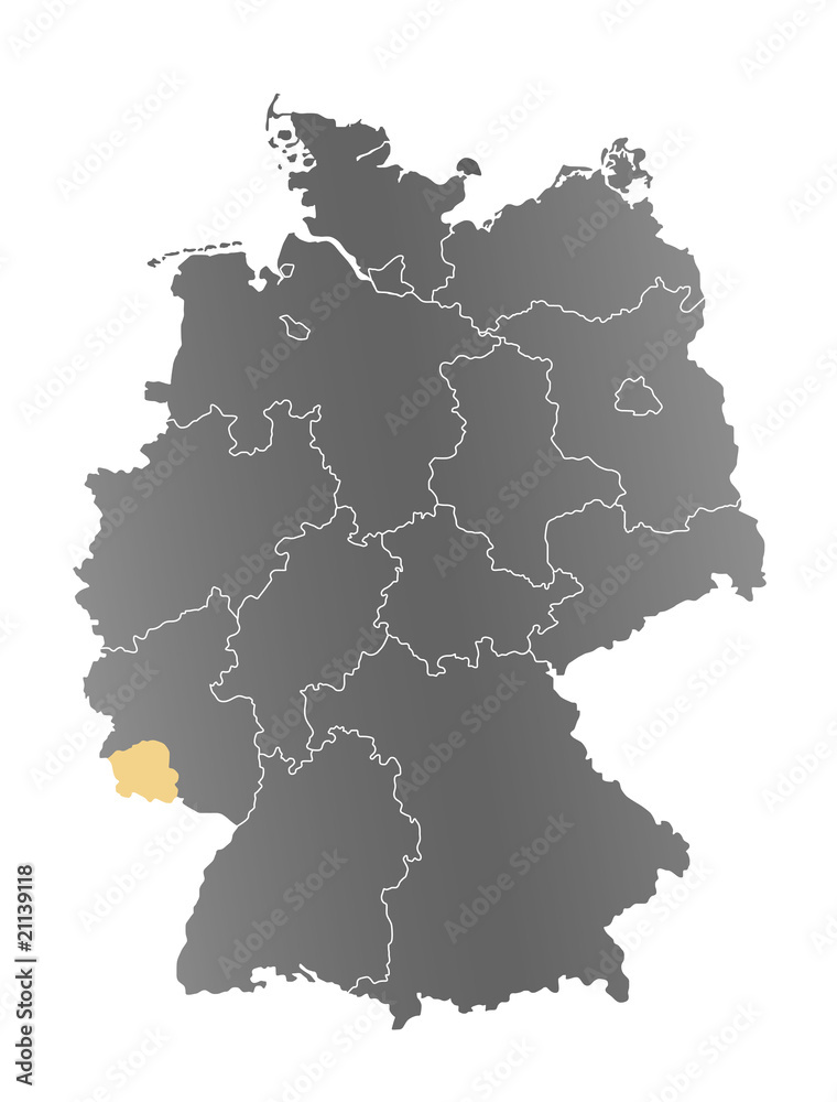Deutschlandkarte Saarland