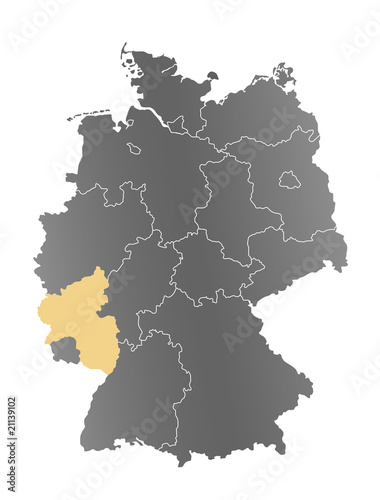 Deutschlandkarte Rheinland-Pfalz