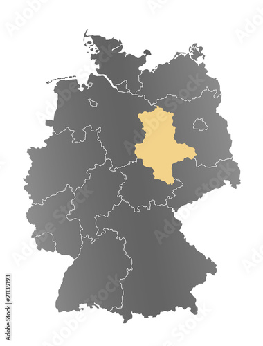 Deutschlandkarte Sachsen-Anhalt