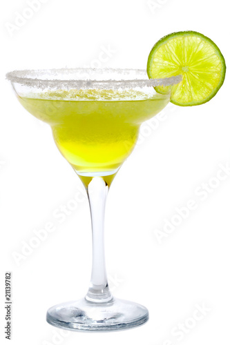 Cocktail Frozen Margarita  or Daiquiri isolated on white
