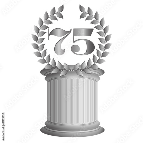 75-Lorbeerkranz auf Säule