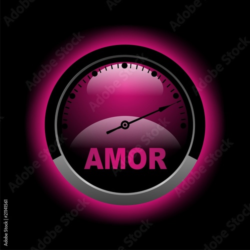BOTON AMOR SOBRE FONDO NEGRO
