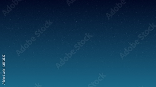 Wiggling star in blue sky at night photo