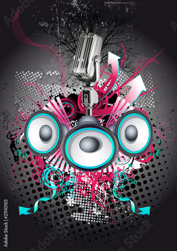 Partyflyer Vorlage Mikrofon