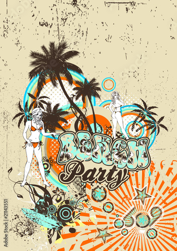 Partyflyer Vorlage Beach Party