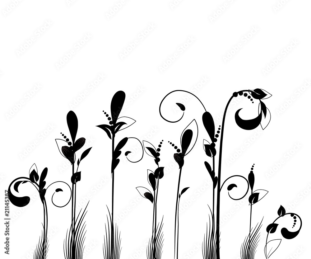 Fototapeta abstrakcyjny wzór rośliny