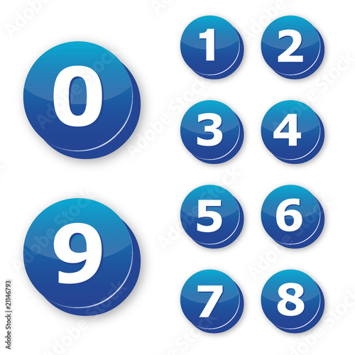 Collection of numbers - Icones chiffre 1 à 9
