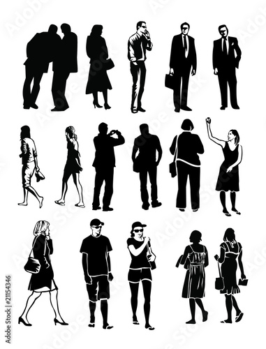 ordinary people silhoettes