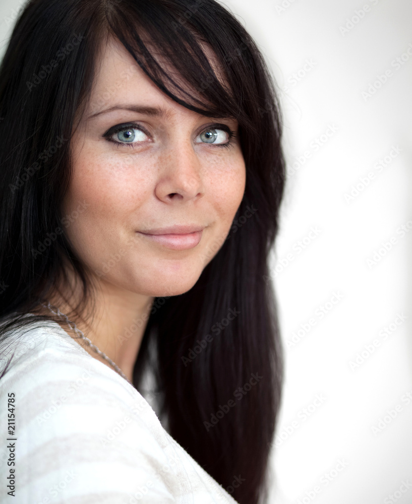 black hair young woman portrait, studio shot.. black hair young woman portrait, studio shot..