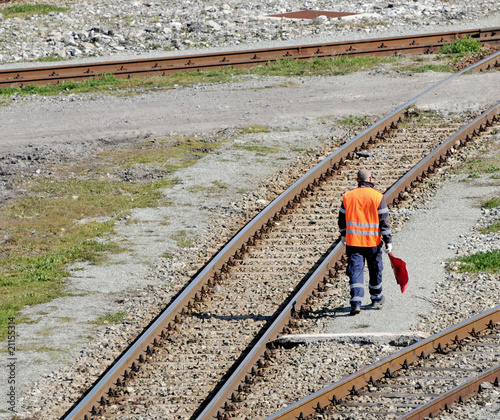 rail worker flag photo