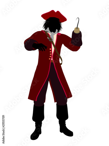 Captain Hook Silhouette Illustration