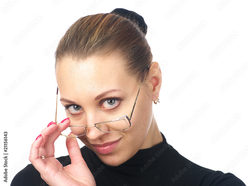 Closeup portrait of attractive businesswoman Closeup portrait of attractive businesswoman