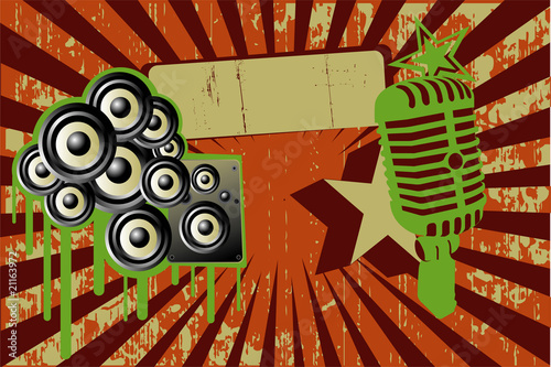 Grunge music  illustration