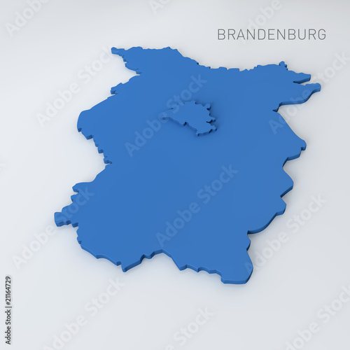 Landkarte Brandenburg  mit Freistellungspfad 