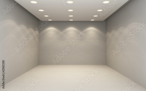 Abstract empty room 3d render