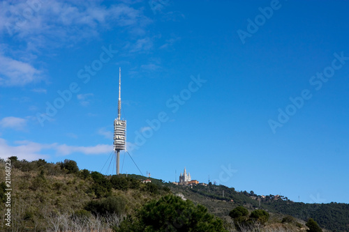 Collserola Tower and Tibidabo. Barcelona photo