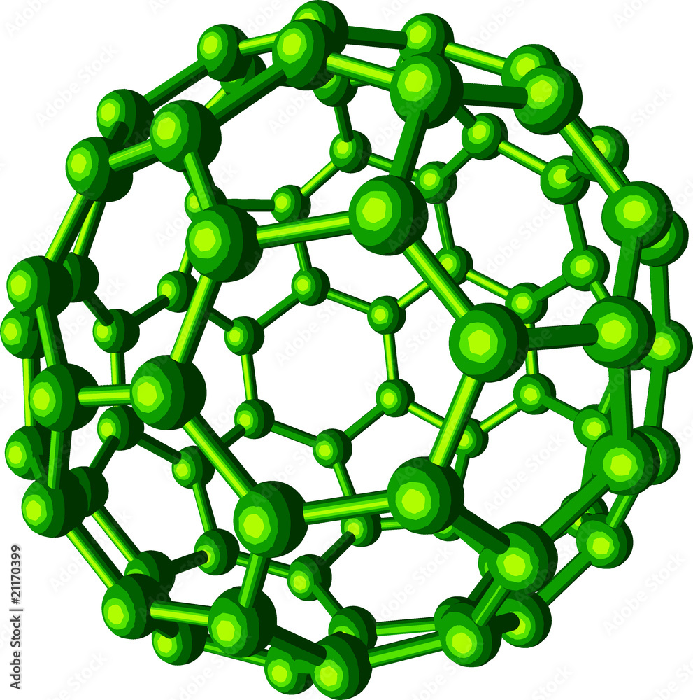 vector green molecular sphere on white background vector green molecular sphere on white background