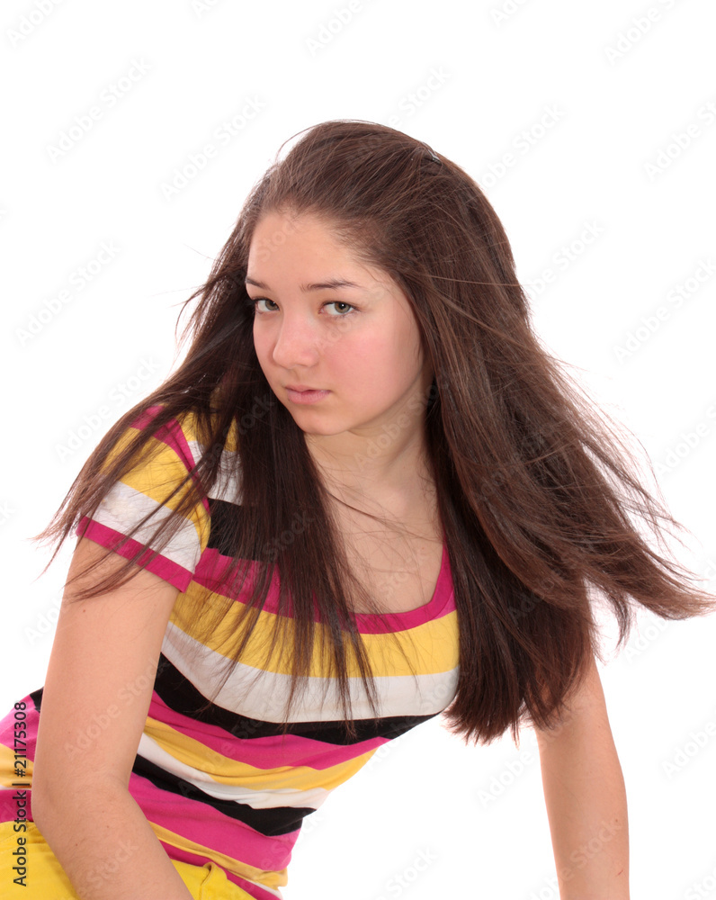 portrait the girl, isolated. portrait the girl, isolated.