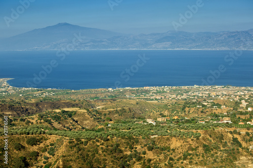 Konstfotografi Etna visible from Aspromonte