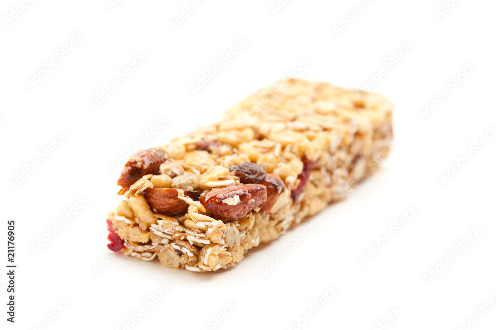 Granola Bar Isolated on White Granola Bar Isolated on White