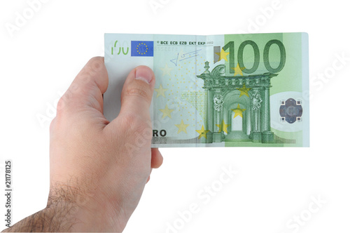 Hand Holding Euro