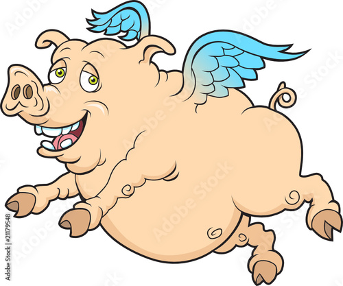 Flying Pig with Wings