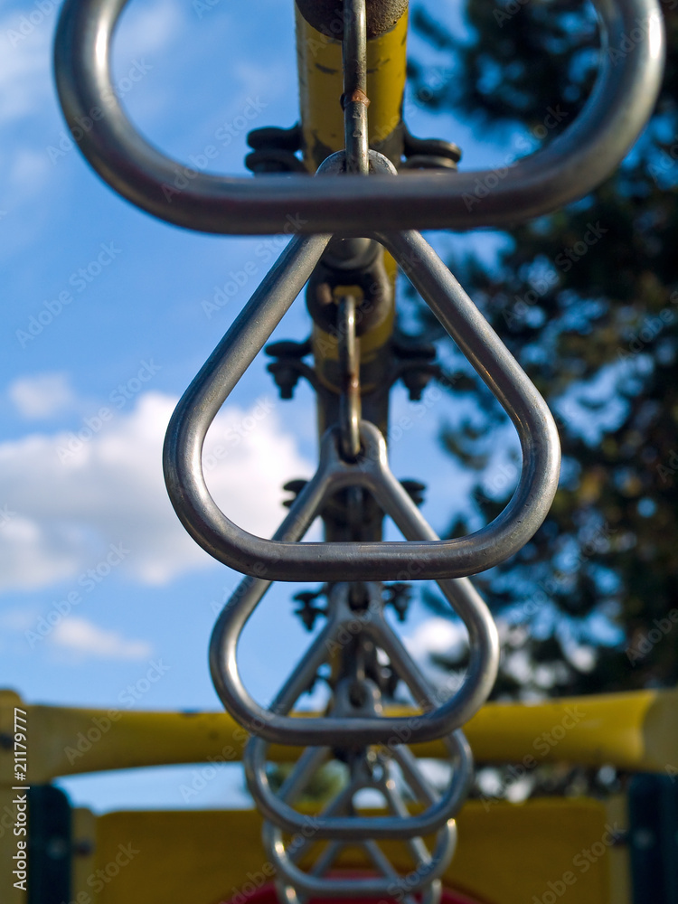 Playground Equipment Closeups Showing Detail on a Sunny Day