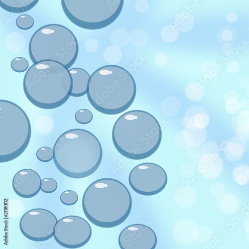 Disco Bubbles Illustration with bokeh