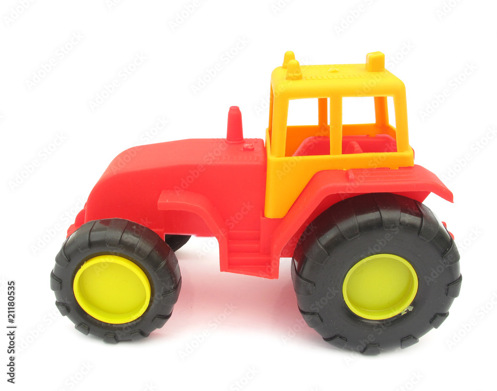 Tractor red plastic toy Tractor red plastic toy