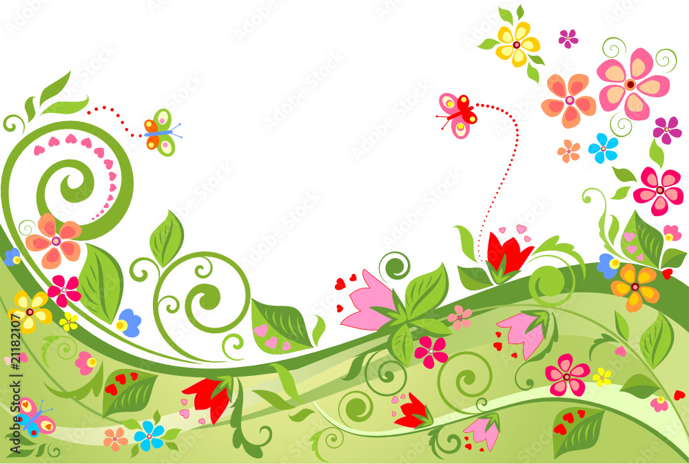 Floral summer background