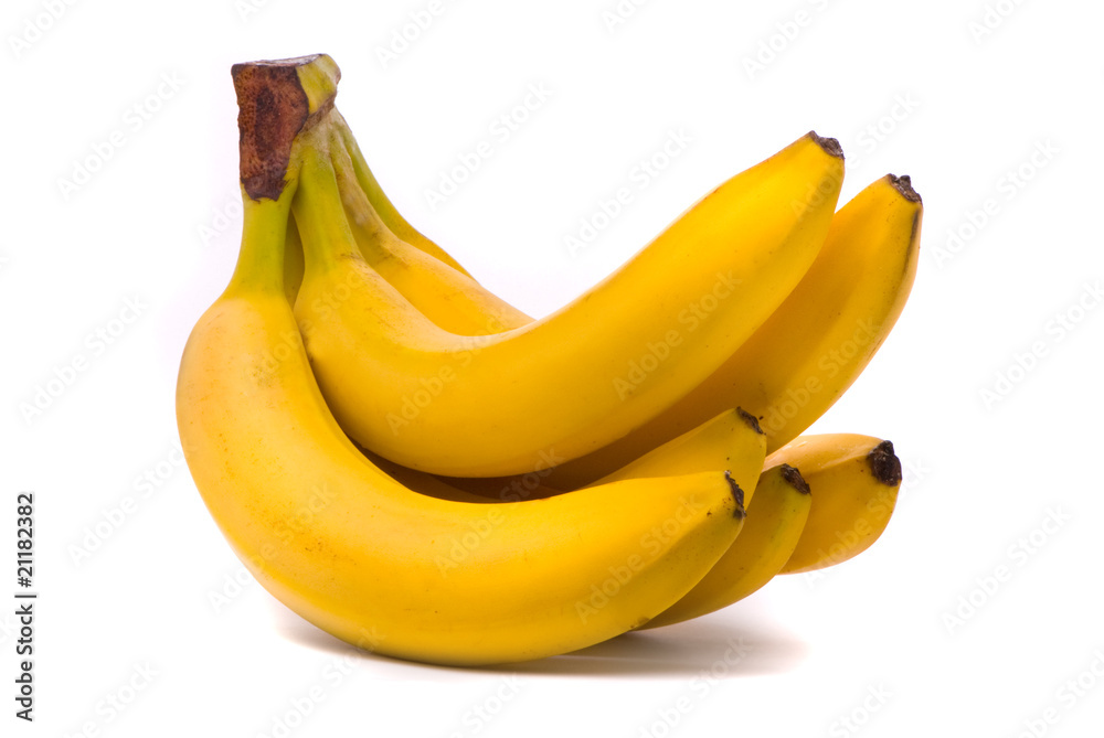 Bunch of bananas isolated on white background