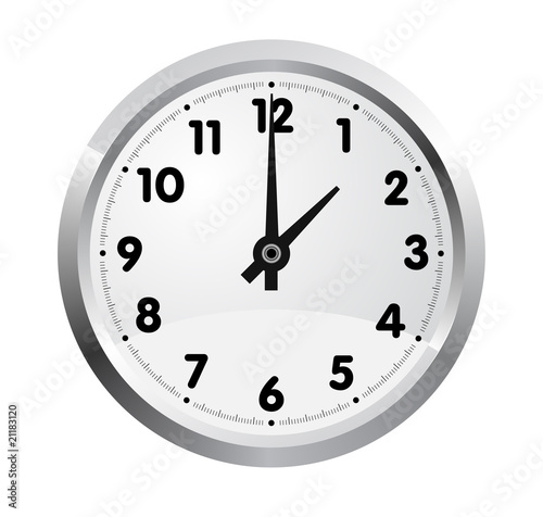 Office clock. Vector