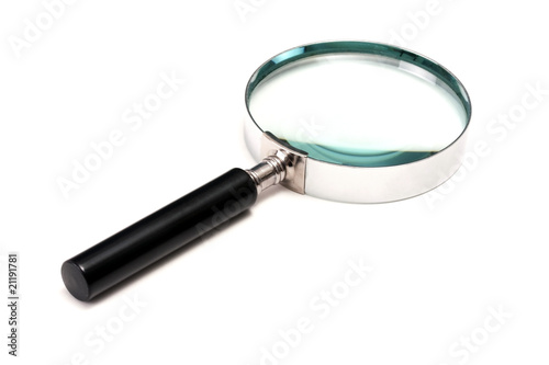 Magnifying glass isolated on white