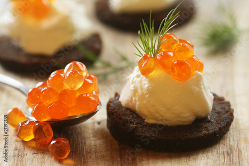 Canapés with Caviar photo