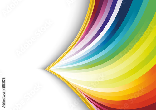 Abstract rainbow arrow banner