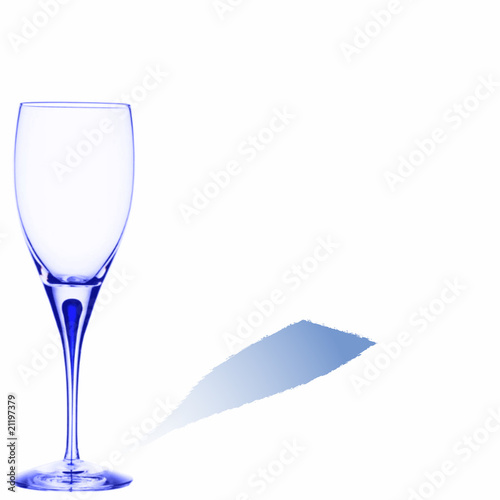 blue glass with space for text