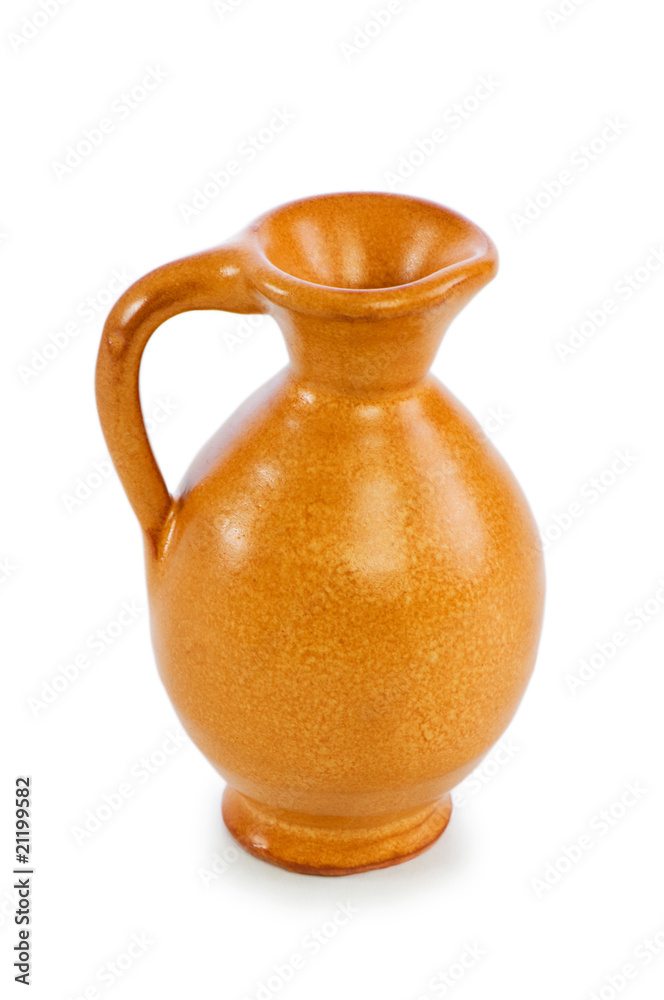 Clay jars isolated on the white background