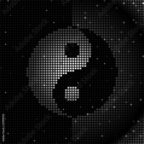 Yin yang tiles background