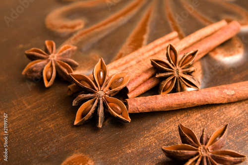anise & cinnamon on copper
