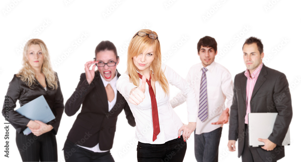 An attractive, business team An attractive, business team
