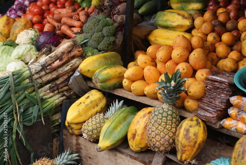 Fruits on a market in Ecuador