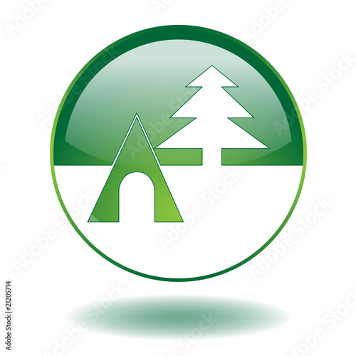 CAMPSITE Web Button (Camping Green Nature Holidays Camper Vector